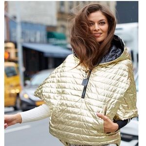 NWOT Think Royln Hi Lo Gold Cropped Poncho